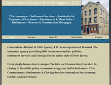 Tablet Screenshot of cornerstonetitlenj.com